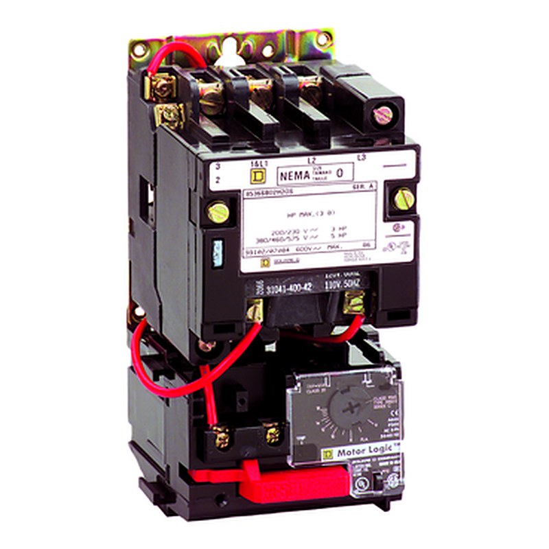 NEMA Motor Starter, Type S, nonreversing, Size 00, 9A, 2 HP at 460 VAC, up to 100 kA SCCR, 3 phase, 3 pole, Motor Logic, 240 VAC coil, open [TAA] (NEMA Motor Starter Type S) is a Schneider Electric product. Designed for reliable performance and long service life. Available across Iraq — contact us for pricing and delivery options.