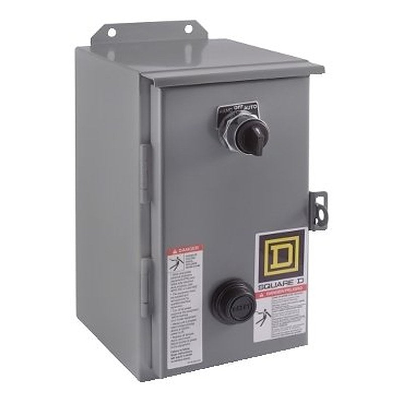 NEMA Motor Starter, Type S, nonreversing, Size 0, 18A, 5 HP at 460 VAC, 5 kA SCCR, 3 phase, 3 pole, melting alloy, 120 VAC coil, NEMA 12 [TAA] (NEMA Motor Starter Type S) is a Schneider Electric product. Designed for reliable performance and long service life. Available across Iraq — contact us for pricing and delivery options.
