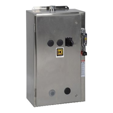 NEMA Combination Starter, Type S, 30A fusible disconnect, Size 0, 18A, 3 HP at 240 VAC polyphase, 120VAC coil, NEMA 4/4X [TAA] (NEMA Combination Starter Type S) is a Schneider Electric product. Designed for reliable performance and long service life. Available across Iraq — contact us for pricing and delivery options.