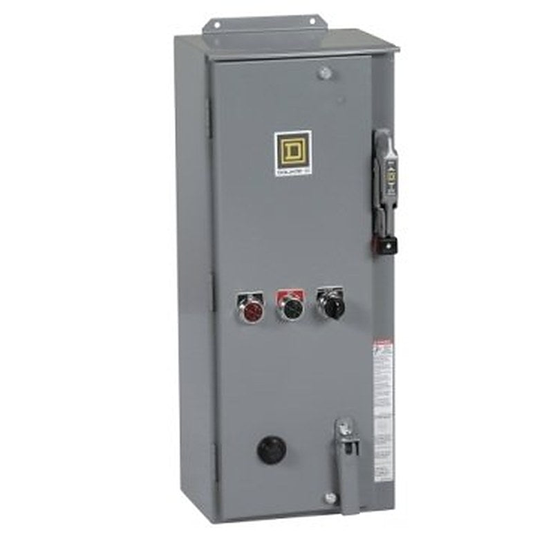 NEMA Combo starter, Type S, 60A fusible disconnect , size 2, 25HP at 480VAC polyphase, 120VAC coil, NEMA 1, HOA (NEMA Combo starter Type S) is a Schneider Electric product. Designed for reliable performance and long service life. Available across Iraq — contact us for pricing and delivery options.