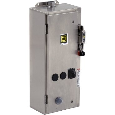 NEMA Combination Starter, Type S, HHL electronic motor circuit protector, Size 1, 27A, 3 phase, 120 VAC coil, NEMA 4X [TAA] (NEMA Combination Starter Type S) is a Schneider Electric product. Designed for reliable performance and long service life. Available across Iraq — contact us for pricing and delivery options.