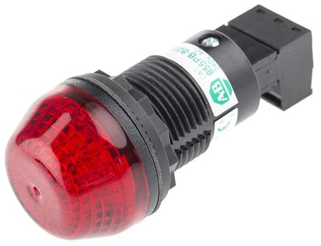 Allen Bradley 855P Series Red Flashing, Steady Beacon 240V ac, LED Bulb Panel, IP56, IP65