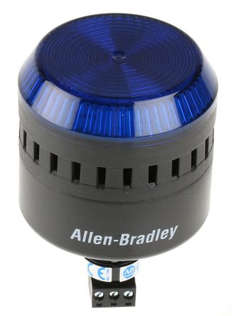 Allen Bradley 855PC Series Blue Sounder-Beacon Combination, IP56, IP65 24V ac/dc Panel Mount 103 dB @ 1m