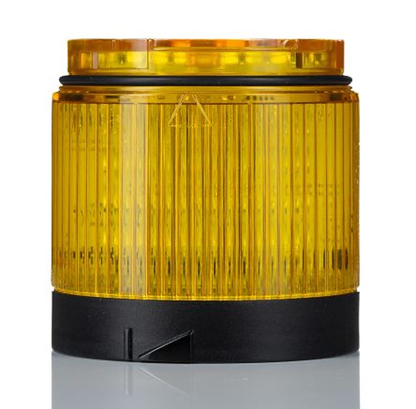 Allen Bradley 856T Series Yellow Strobe, Steady, Flashing Effect Beacon Tower, LED Bulb 24V ac/dc, AC/DC, IP67, IP66