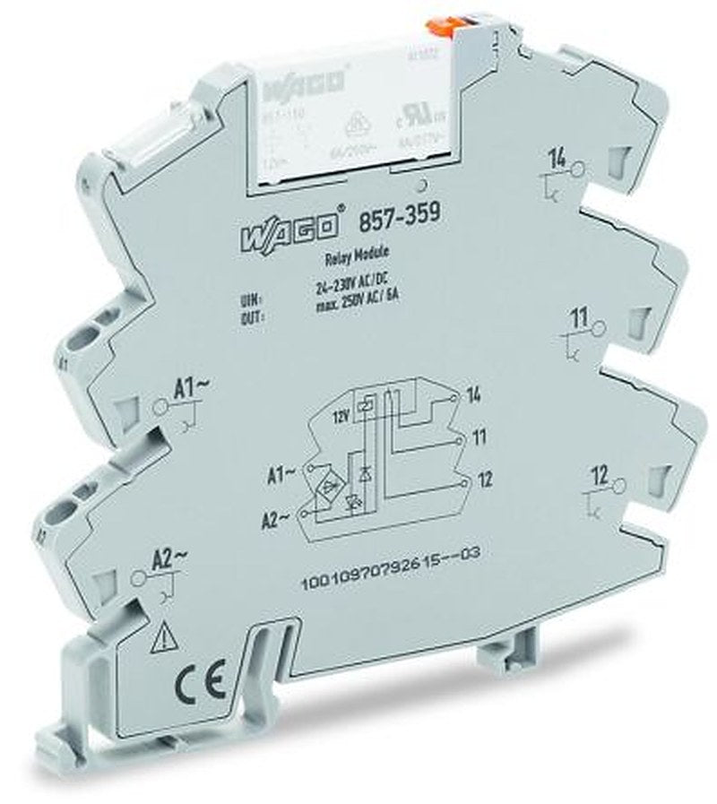 WAGO 857 Series Interface Relay, DIN Rail, 230V ac/dc Coil, SPDT, 20mA