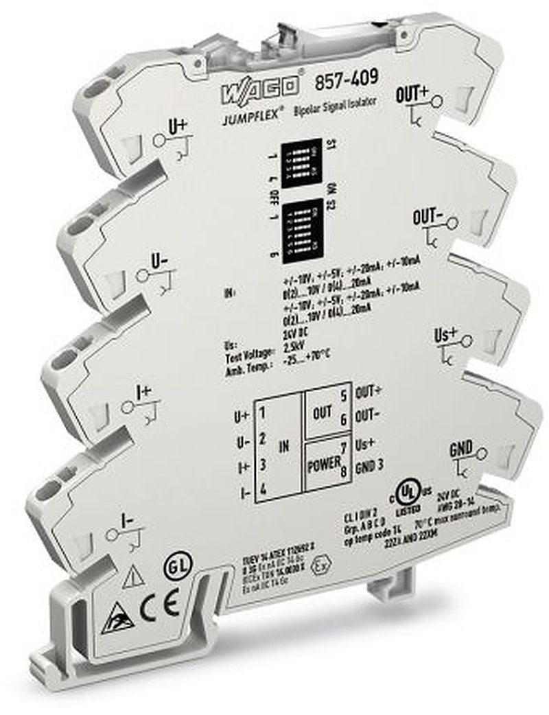 857-409 WAGO Isolation Amplifier, 8-Pin 24V DIP