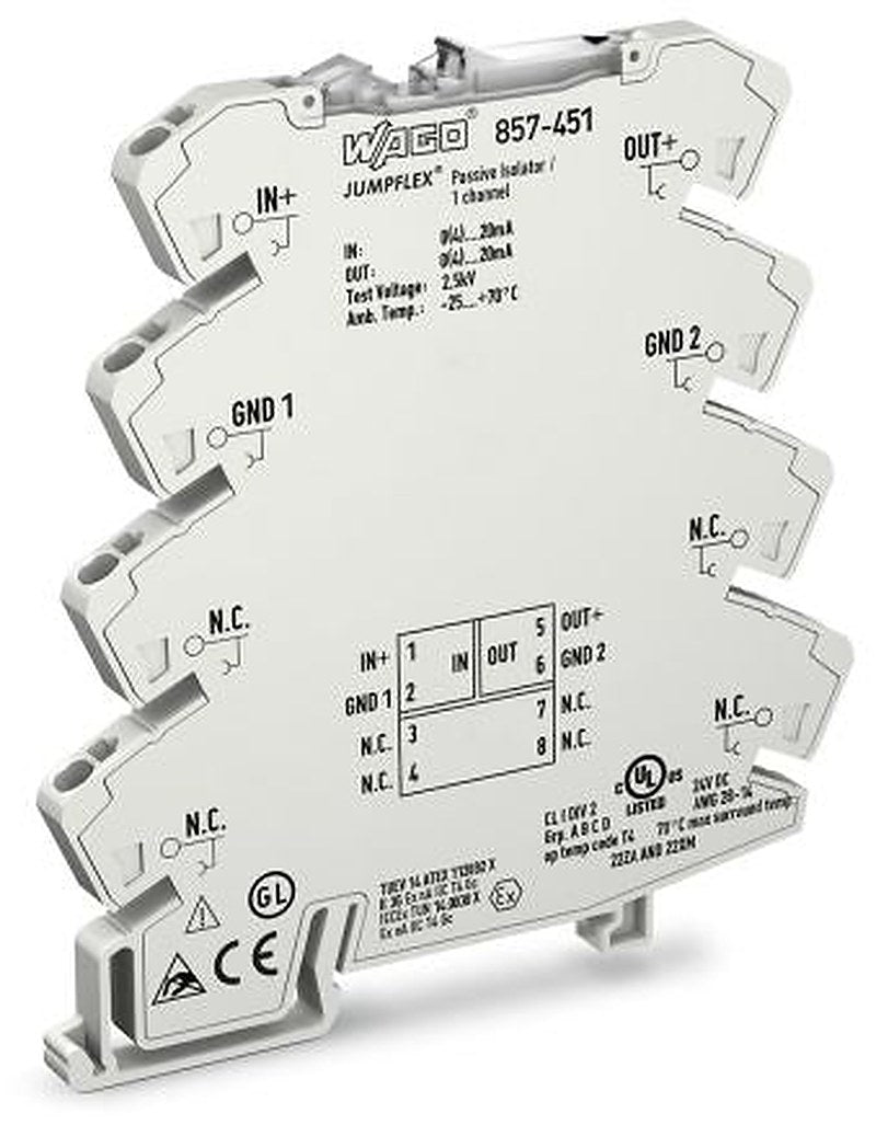 WAGO JUMPFLEX Isolation Amplifiers Series Signal Conditioner, Current Input, Current Output, IECEx, ATEX