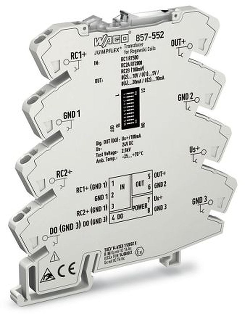 WAGO 857 Series Signal Conditioner, Current Input, Current/Voltage Output, 24V dc Supply, IECEx, ATEX