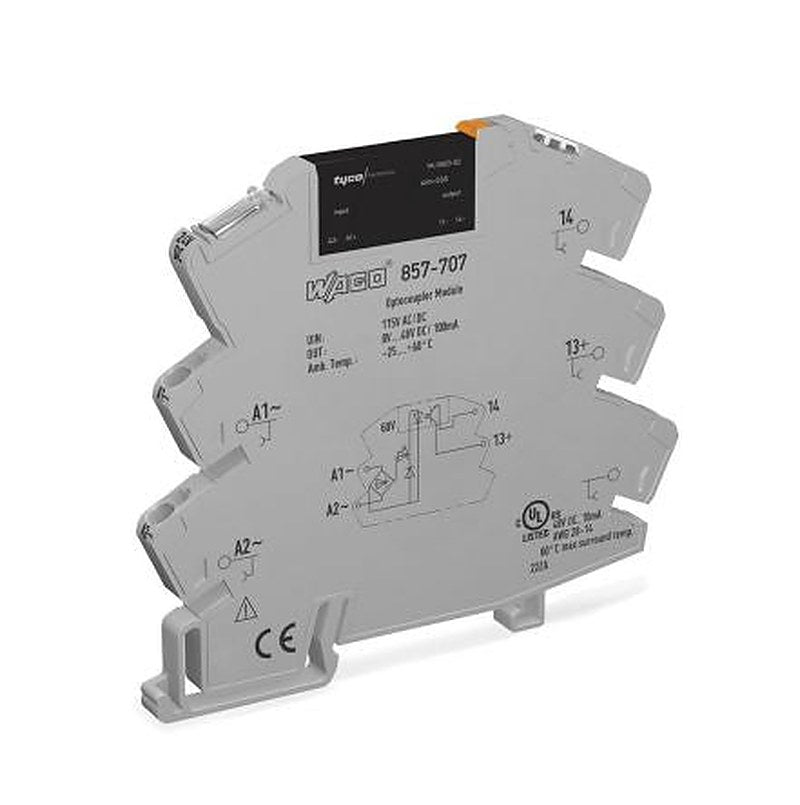 WAGO 857 Series Solid State Relay, 0.1 A Load, DIN Rail Mount, 48 V dc Load, 138V ac/dc Control