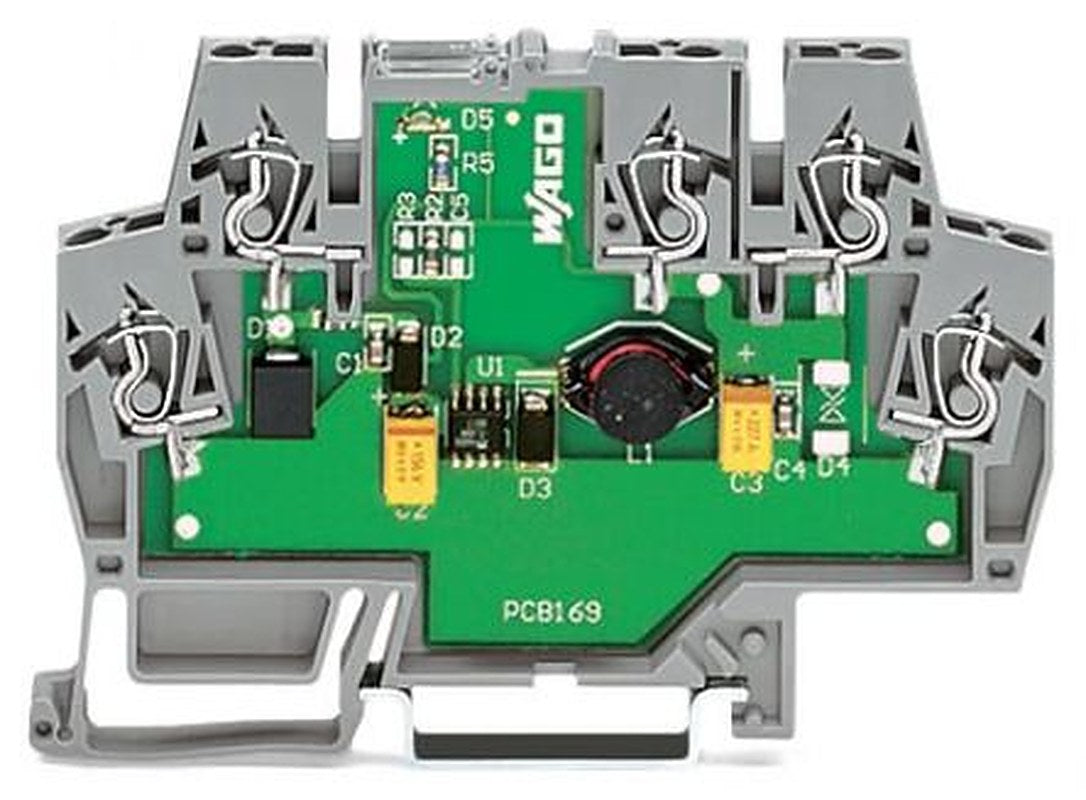 WAGO 859 DC/DC Converter, 24V dc/ 250 mA, 12V dc Input, 12V dc Input, DIN Rail, 55 °C Max Temp -25 °C Min Temp