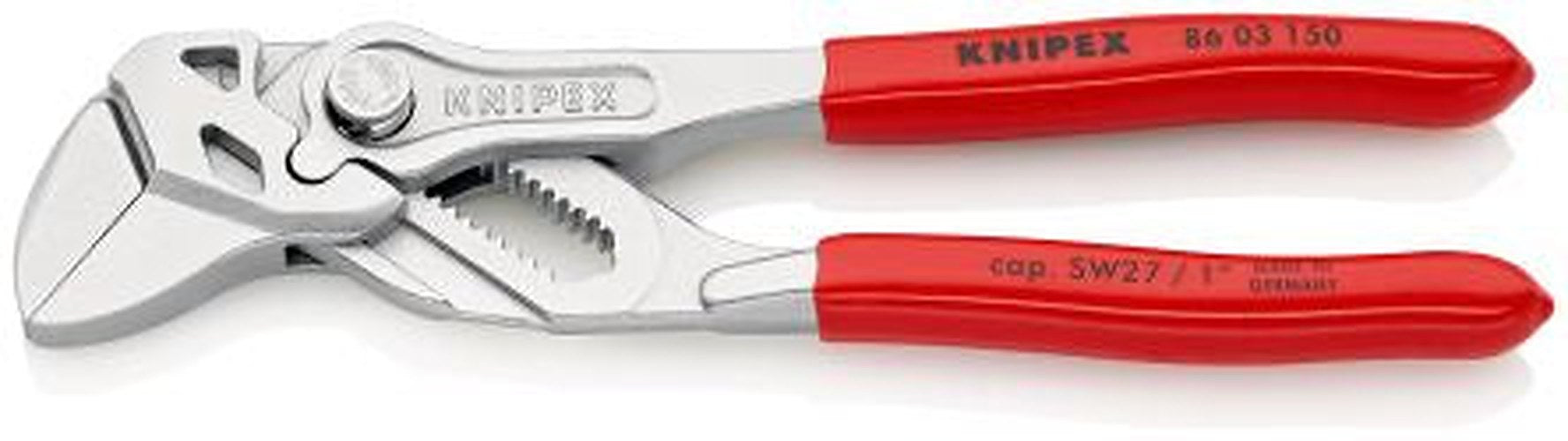Knipex 86 03 1-Piece Plier Wrench, 150 mm Overall Smooth, 27mm Jaw