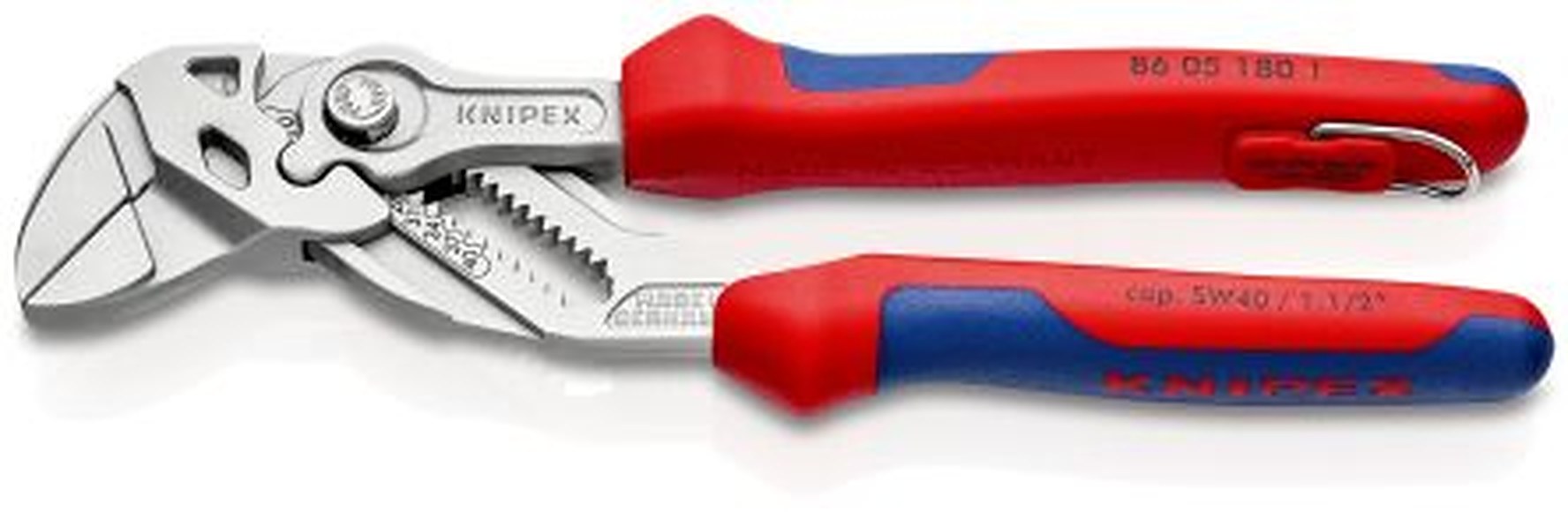 Knipex 1-Piece Plier Wrench, 180mm Overall Smooth, 40mm Jaw