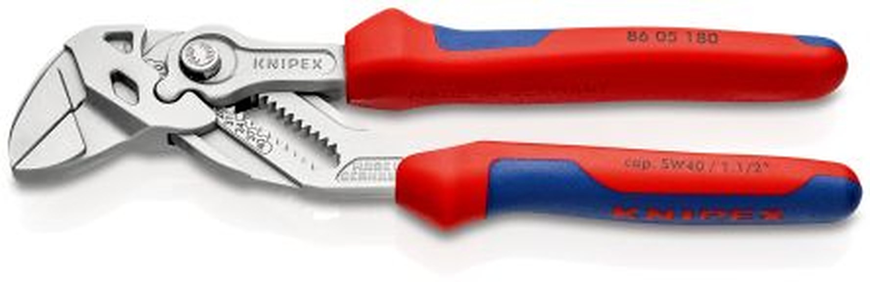 Knipex 1-Piece Plier Wrench Smooth, 180 mm Overall