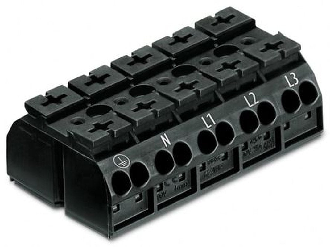 WAGO 862 Series Terminal Strip, 5-Way, 12AWG, 20 AWG Wire, 28A Cage Clamp