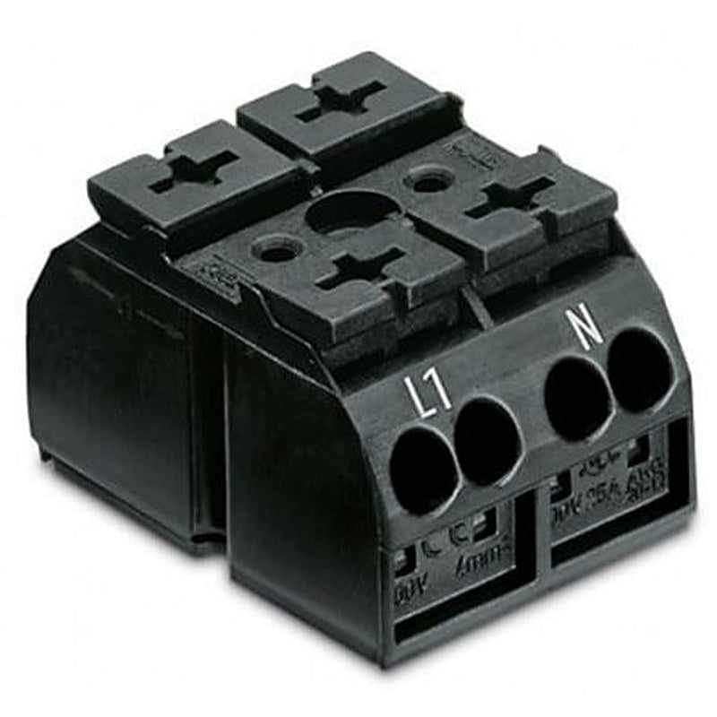 WAGO 862 Series Terminal Strip, 2-Way, 12AWG, 20 AWG Wire, 28A Cage Clamp