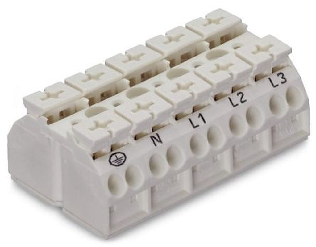 WAGO 862 Series Terminal Strip, 5-Way, 12AWG, 20 AWG Wire, 28A Cage Clamp