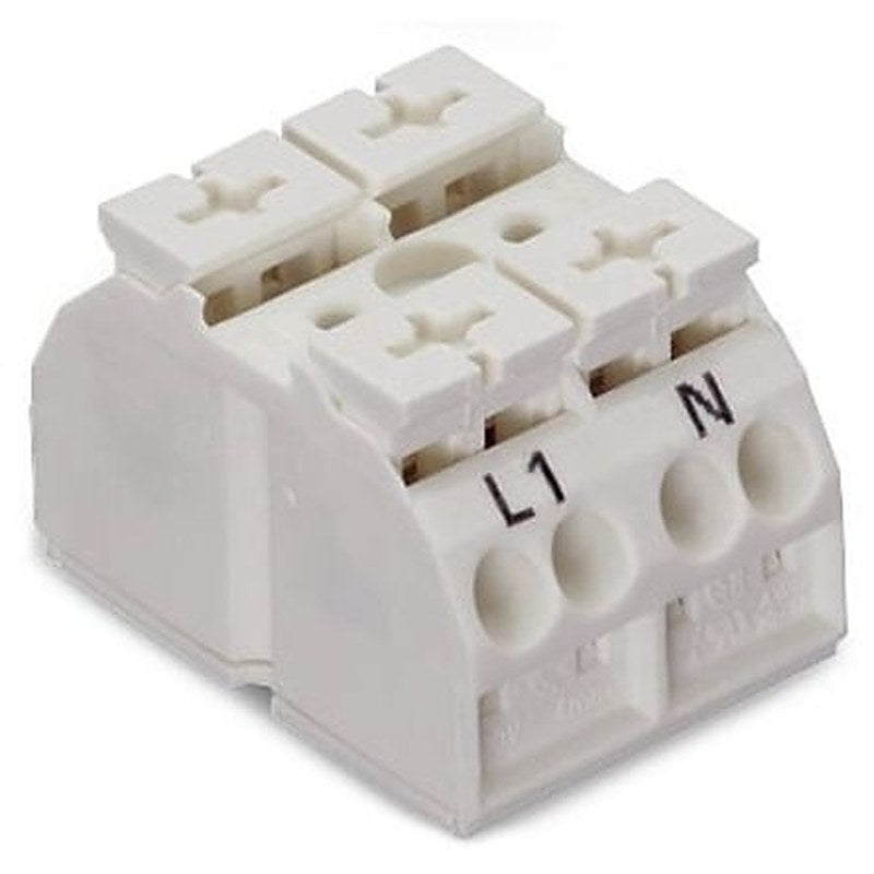 WAGO 862 Series Terminal Strip, 2-Way, 12AWG, 20 AWG Wire, 28A Cage Clamp