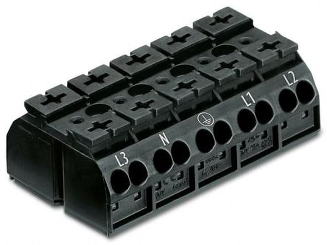 WAGO 862 Series Terminal Strip, 5-Way, 12AWG, 20 AWG Wire, 32A Cage Clamp