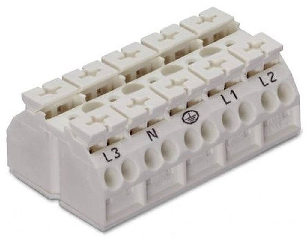 WAGO 862 Series Terminal Strip, 5-Way, 12AWG, 20 AWG Wire, 32A Cage Clamp