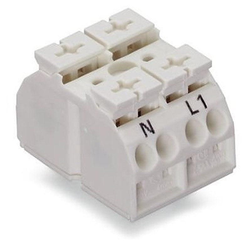 WAGO 862 Series Terminal Strip, 2-Way, 12AWG, 20 AWG Wire, 32A Cage Clamp
