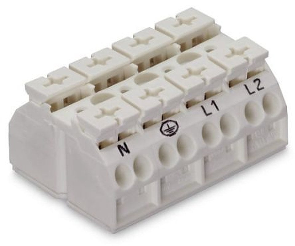 WAGO 862 Series Terminal Strip, 4-Way, 12AWG, 20 AWG Wire, 32A Cage Clamp