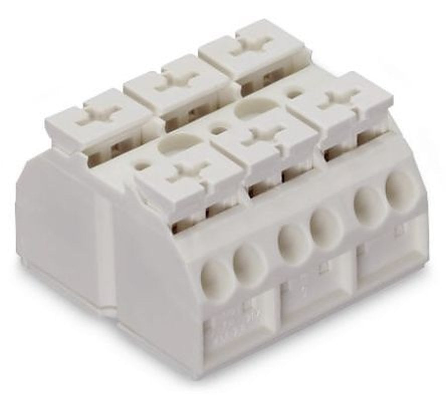 WAGO 862 Series Terminal Strip, 3-Way, 12AWG, 20 AWG Wire, 32A Cage Clamp