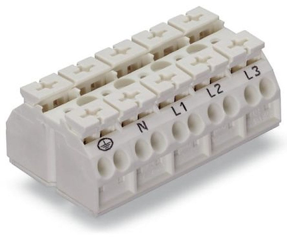 WAGO 862 Series Terminal Strip, 5-Way, 12AWG, 20 AWG Wire, 32A Cage Clamp