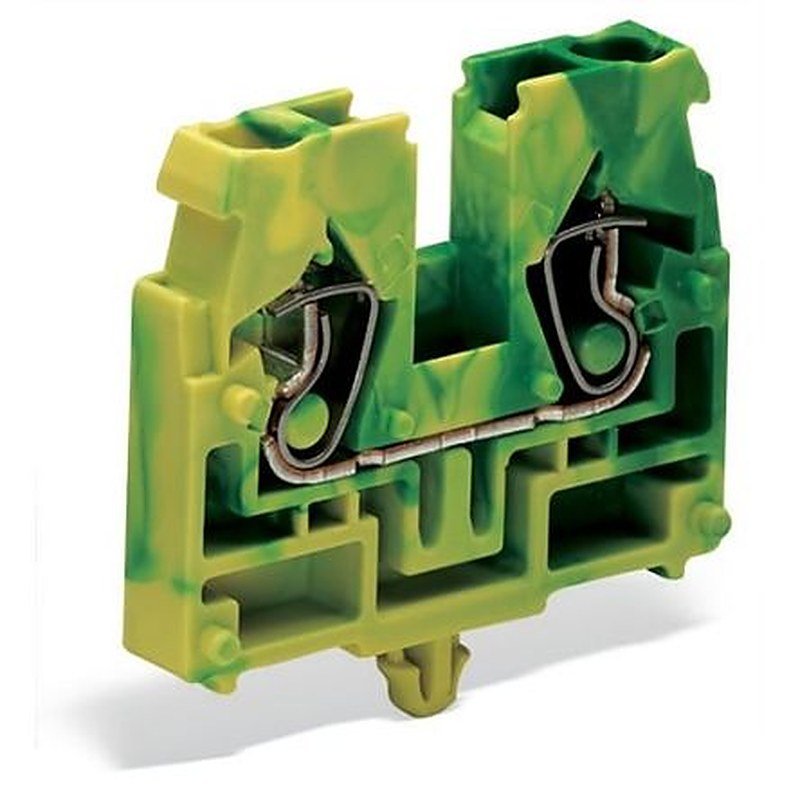 WAGO 869-317 869 Series Terminal Block Green, Yellow, 2.5mm², 1-Level, Cage Clamp