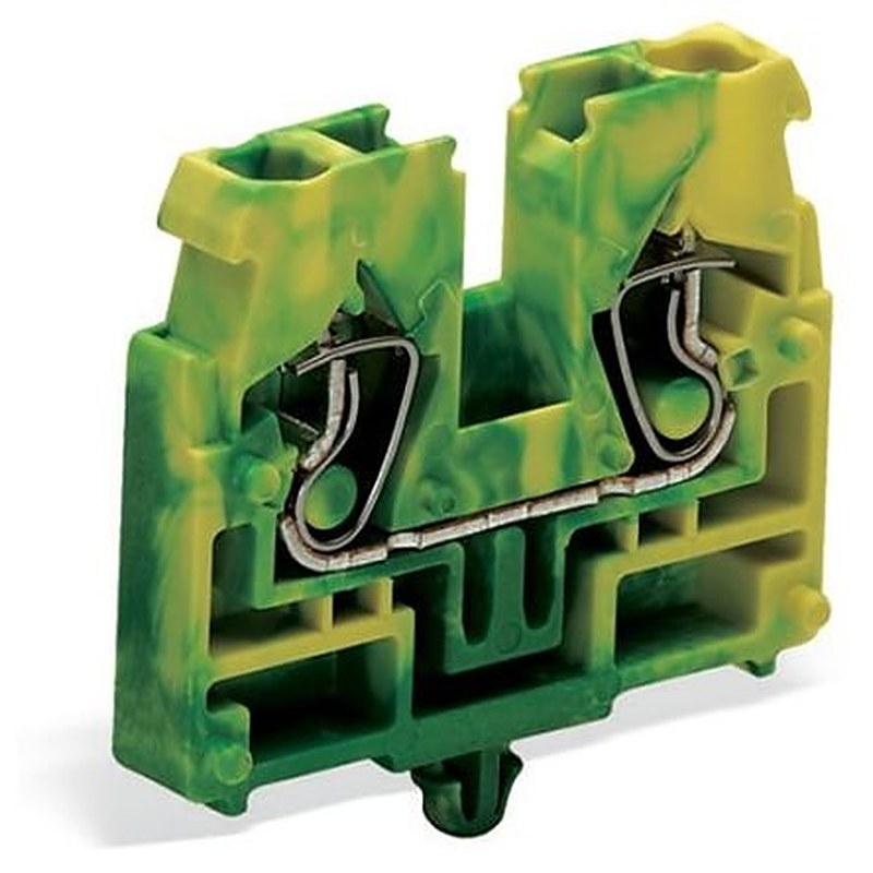 WAGO 869-337 869 Series Terminal Block Green, Yellow, 2.5mm², 1-Level, Cage Clamp