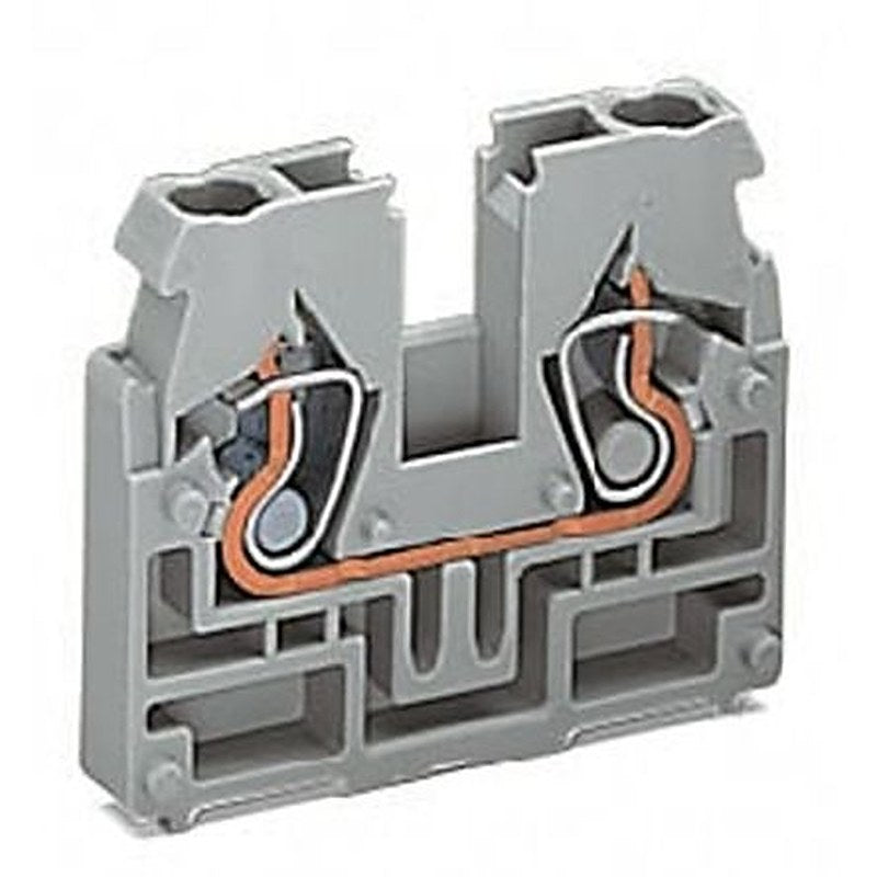 WAGO 869-341 869 Series Terminal Block Grey, 2.5mm², 1-Level, Cage Clamp