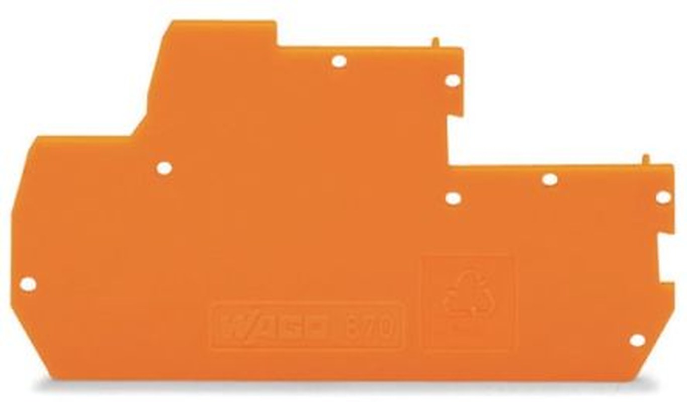 WAGO 870 Series End & Intermediate Plate for Use with Rail Mounted Terminal Blocks With CCC