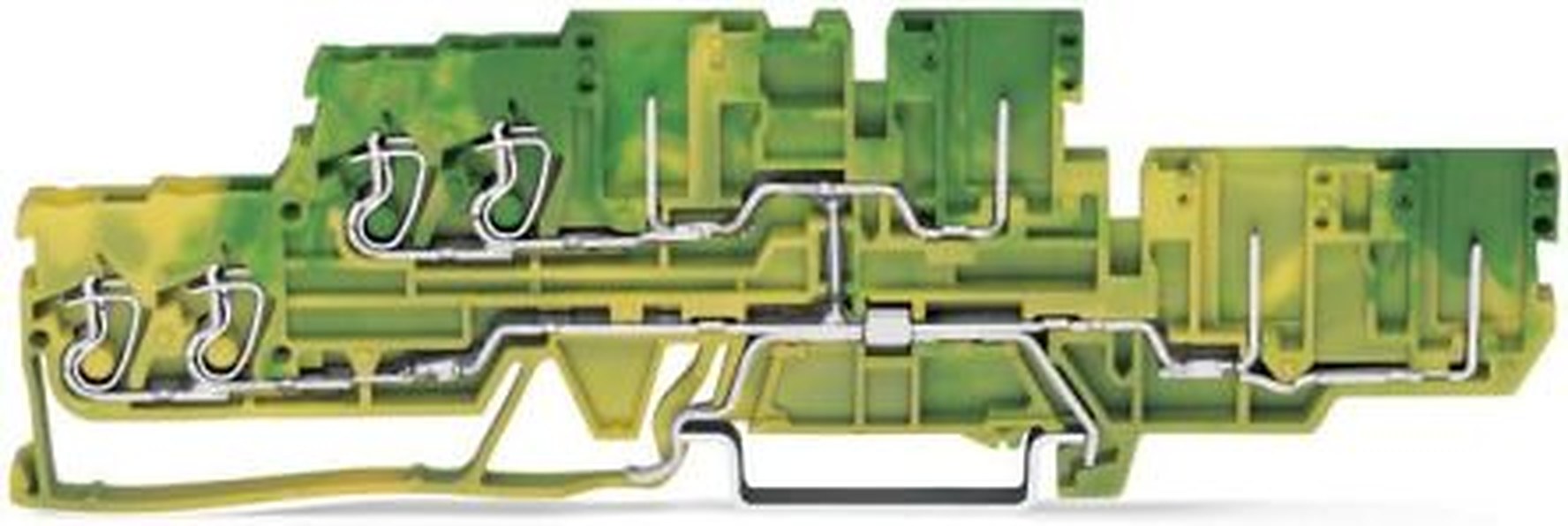 WAGO 870-137 870 Series Carrier Terminal Block Green, Yellow, 2.5mm², 2-Level, Cage Clamp