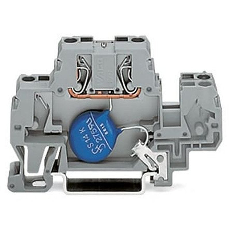 WAGO 870-523/281-583 870 Series Terminal Block Grey, 2.5mm², 2-Level, Cage Clamp