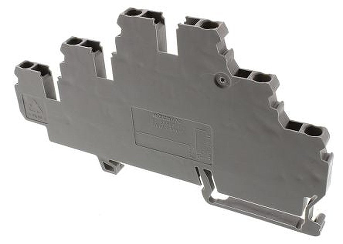 WAGO 870-551 870 Series Terminal Block Grey, 2.5mm², 3-Level, Cage Clamp