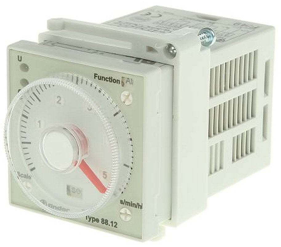 Finder 88 Series Panel Timer Relay, 2-Contact, 12 to 240 V dc 230V ac, 24 V ac, Multifunction-Function, DPDT Switch