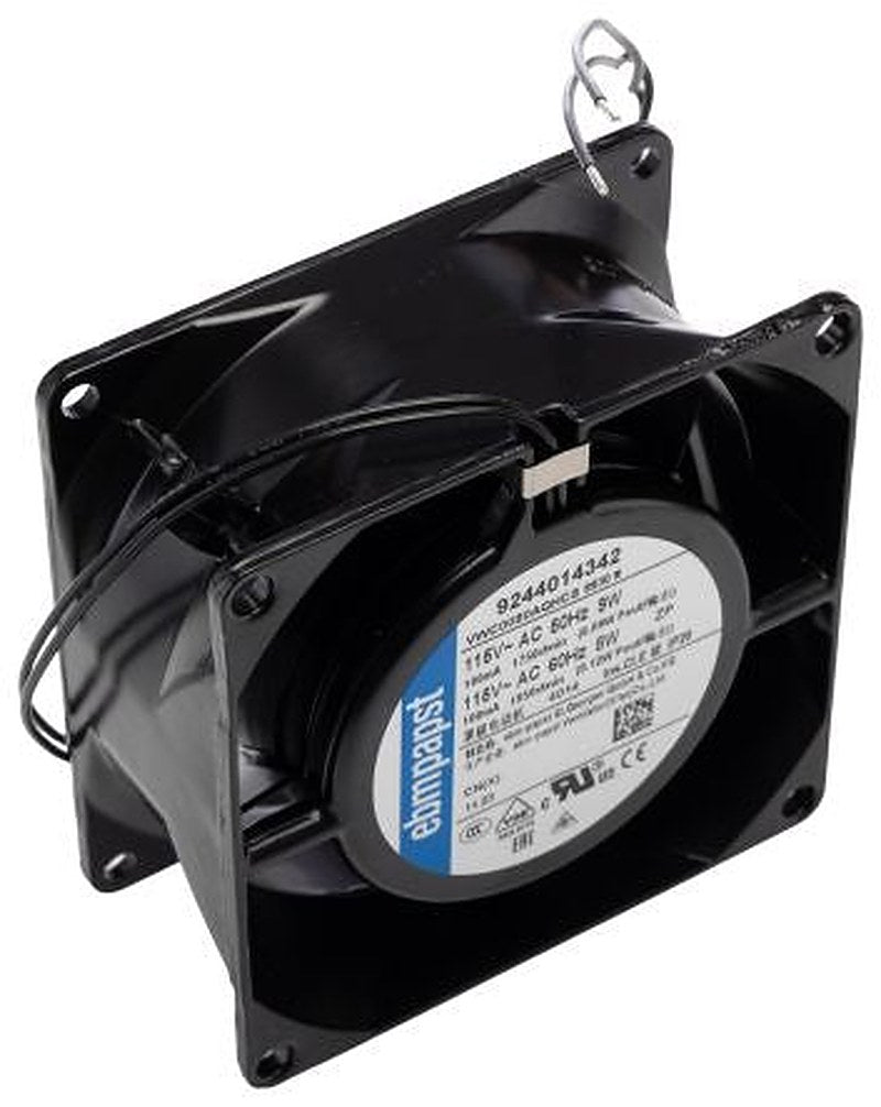 ebm-papst 8000 N Series Axial Fan, 115V ac, 36 m³/h, 8 W, 70 mA Max, IP65 80 mm, 80mm, 38 mm