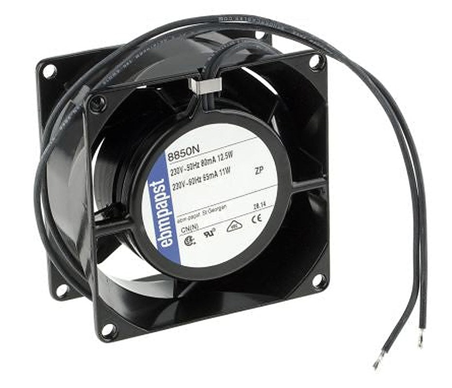 ebm-papst 8000 N Series Axial Fan, 230V ac, 37 m³/h, 12.5 W, 54 mA Max, IP65 80 mm, 80mm, 38 mm