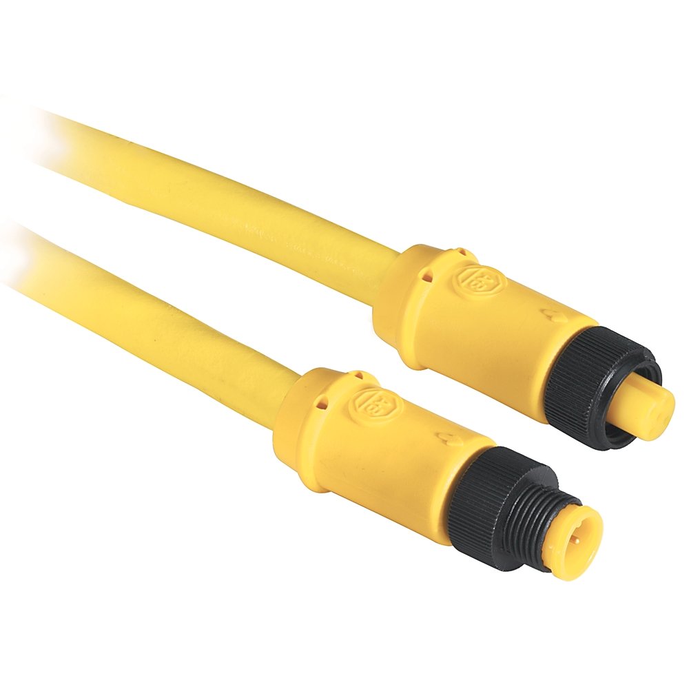 Cordset: DC Micro (M12), Male, Straight, 4-Pin, ToughLink TPE Cable, Yellow, Unshielded, IEC Color Coded, No Connector, 5 meter (16.4 feet), 22AWG