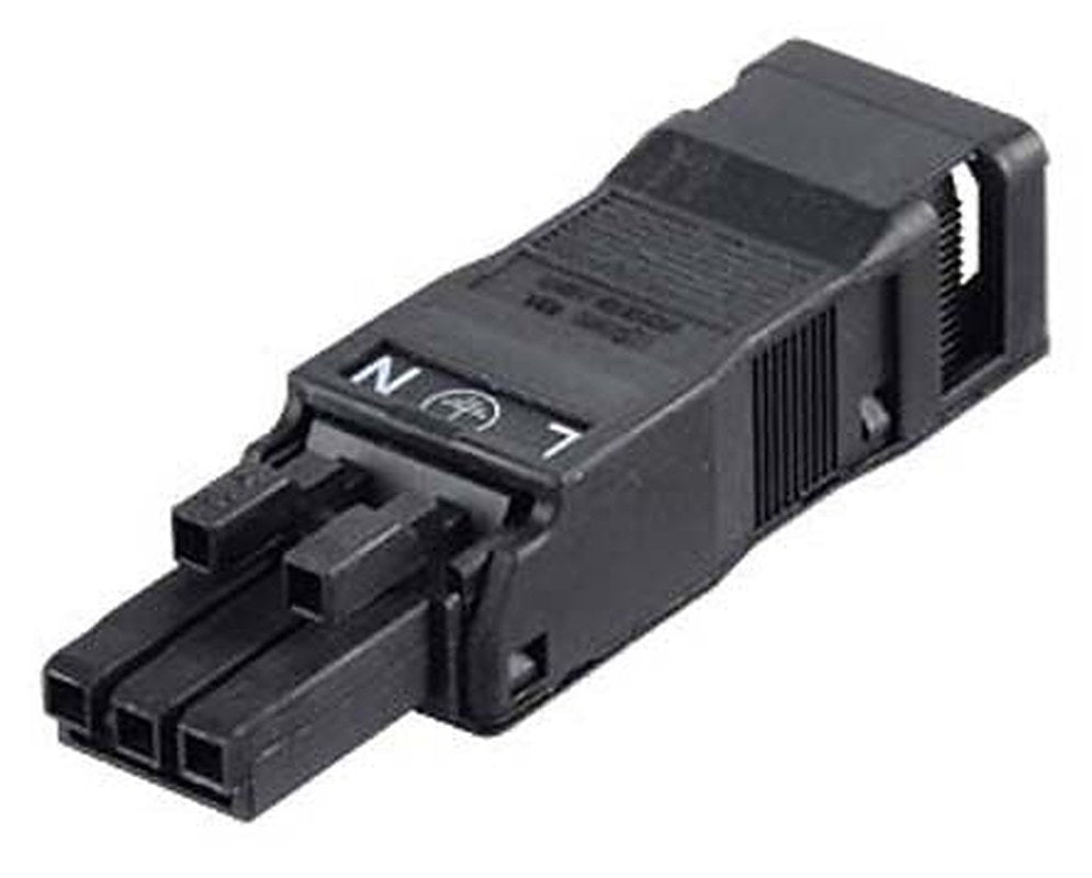 WAGO 890 Series Cable Winsta Mini Socket Female Cage Clamp, 3-Pole, 16A, 3-Way, IP40