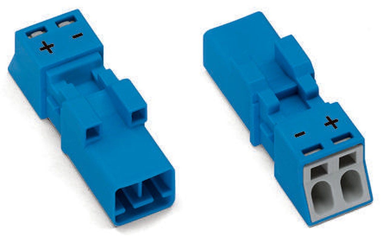 WAGO 890 Series Connector Male Cage Clamp, 2-Pole, 16A, 2-Way, IP20