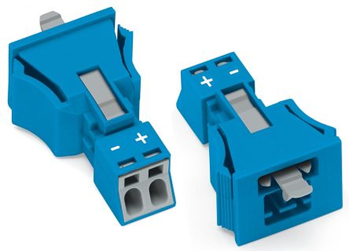 WAGO 890 Series Snap-in Male Lighting Connector Male Push-in, 2-Pole, 16A, 2-Way, IP20