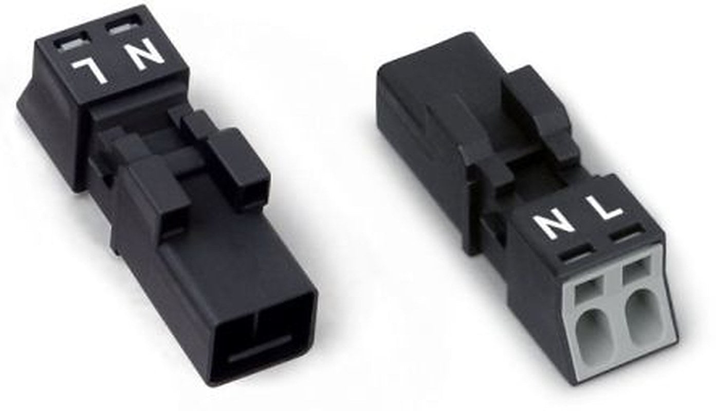 WAGO 890 Series Flush Lighting Connector Male Cage Clamp, 2-Pole, 16A, 2-Way, IP20, IP40
