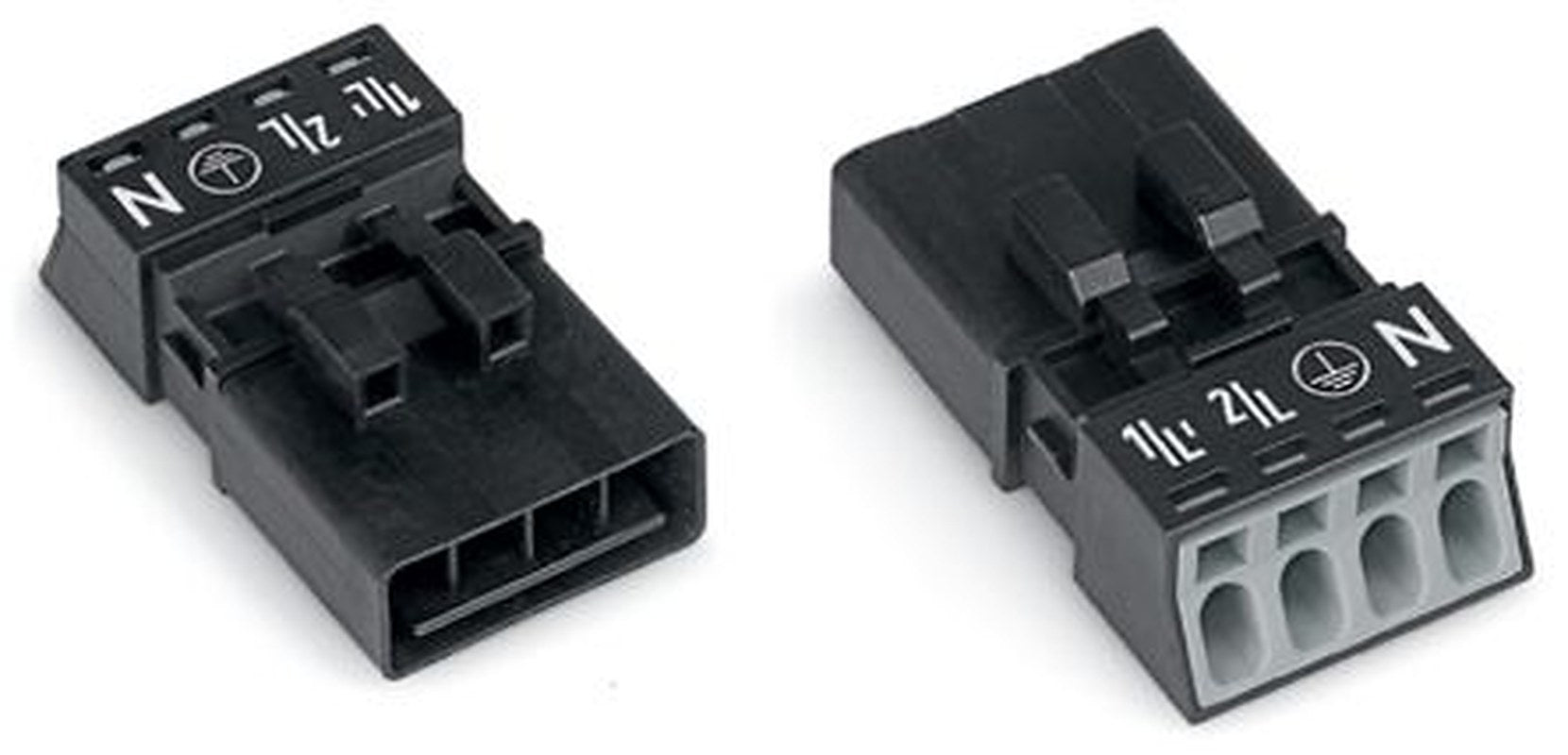 WAGO 890 Series Plug-in Male Lighting Connector Male, 4-Pole, 16A, 4-Way, IP40, IP20