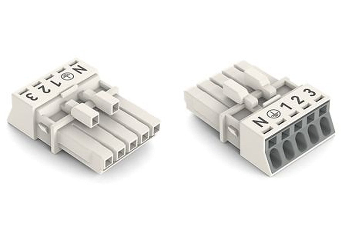 WAGO 890 Series Plug-in Connector Female Push-in, 5-Pole, 16A, 5-Way, IP40, IP20