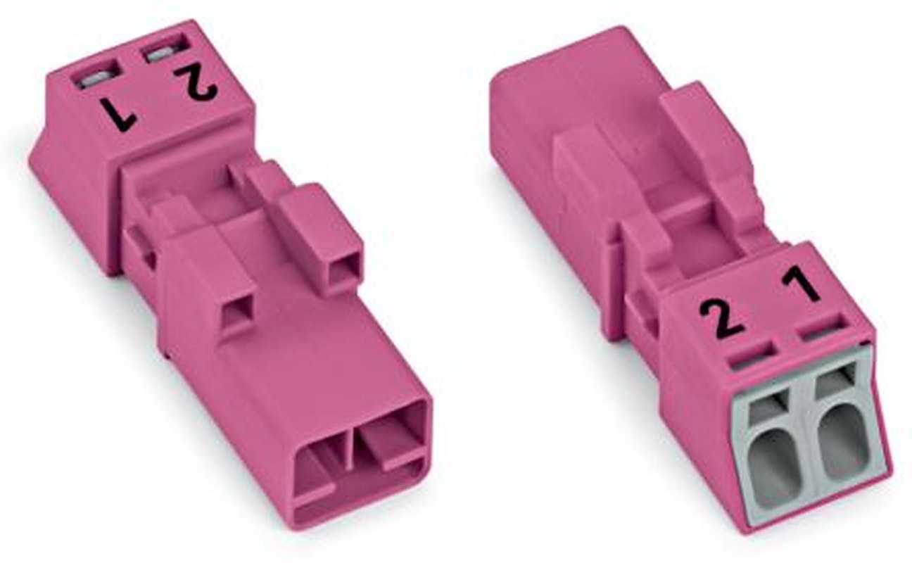 WAGO 890 Series Plug-in Male Lighting Connector Male, 2-Pole, 16A, 2-Way, IP40, IP20
