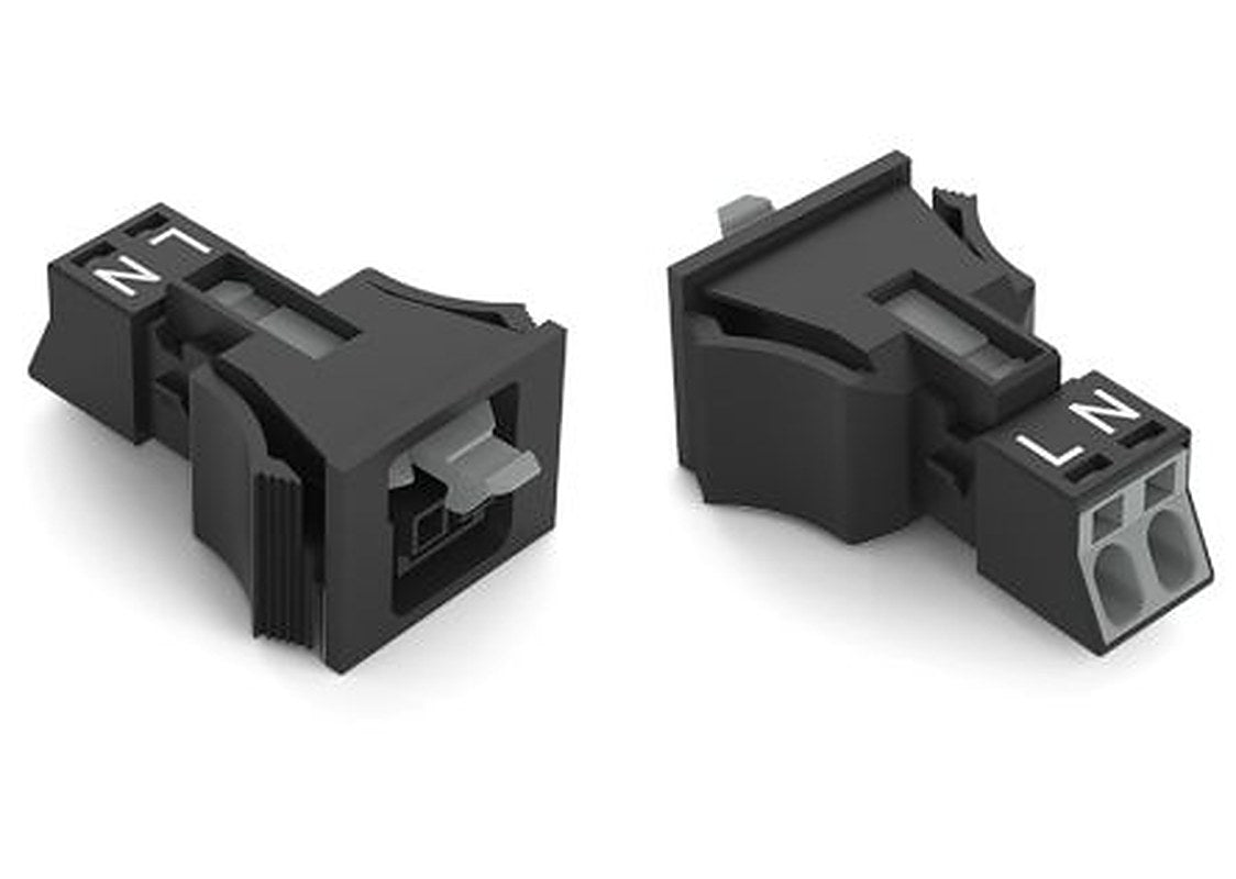 WAGO 890 Series Snap-in Connector Female, 2-Pole, 16A, 2-Way, IP40
