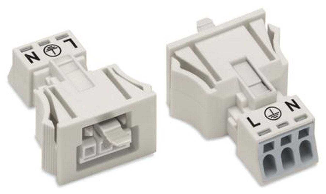 WAGO 890 Series Snap-in Connector Female Cage Clamp, 3-Pole, 16A, 3-Way, IP40