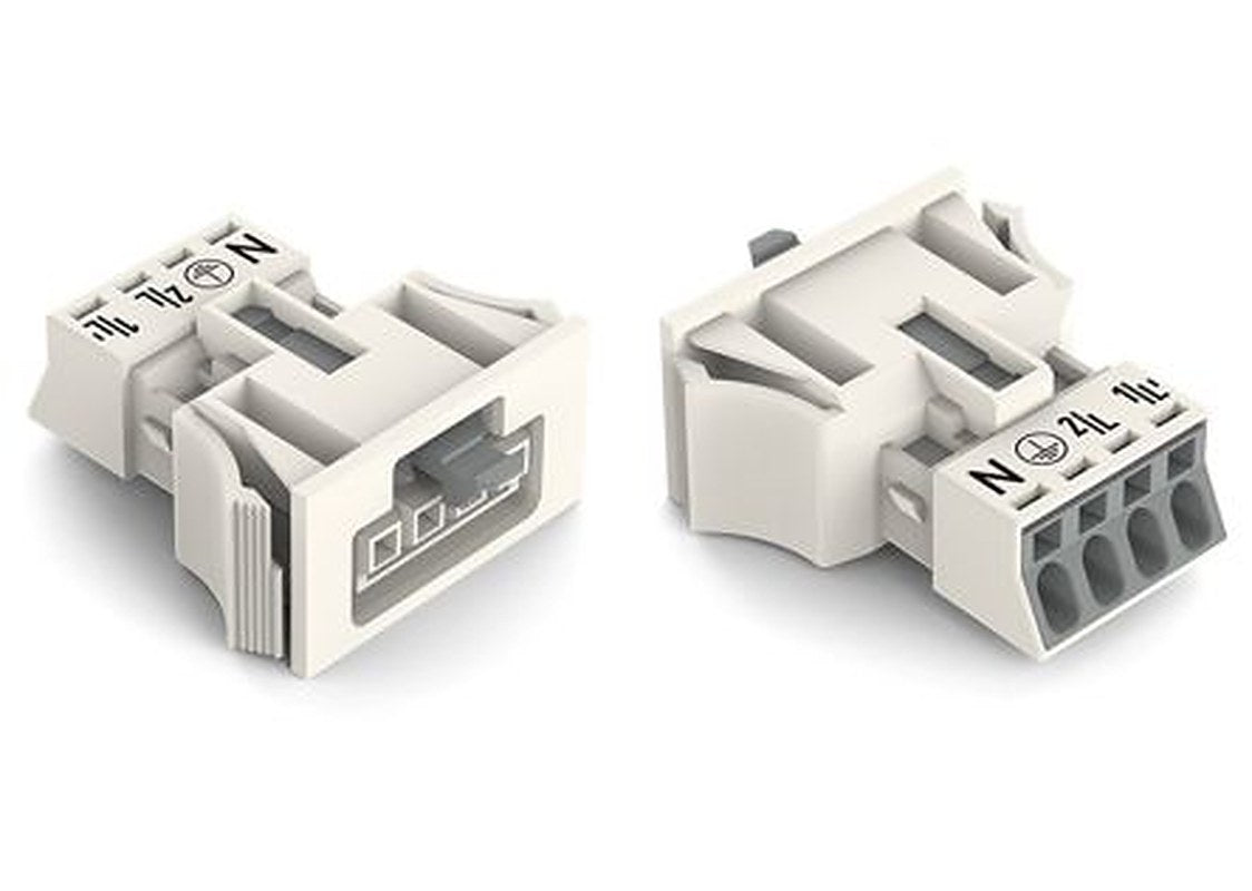 WAGO 890 Series Snap-in Connector Female Push-in, 4-Pole, 16A, 4-Way, IP40