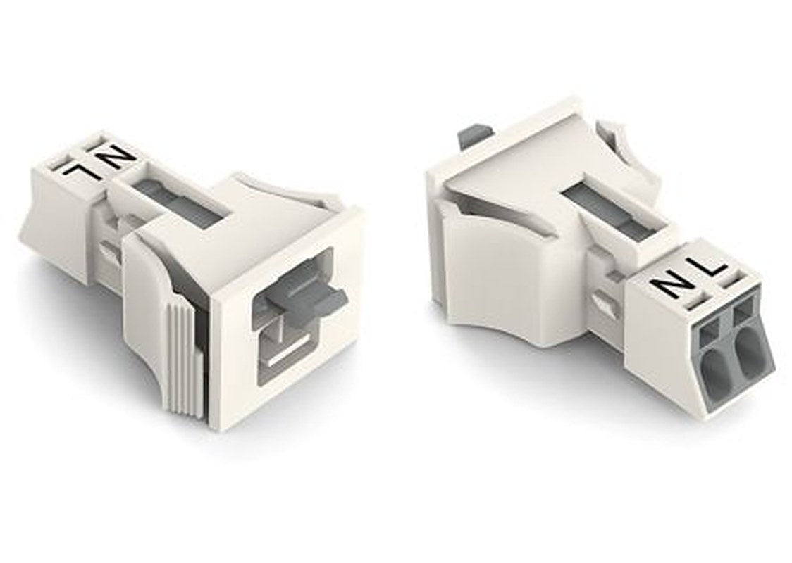 WAGO 890 Series Snap-in Male Lighting Connector Male Cage Clamp, 2-Pole, 16A, 2-Way, IP20, IP40