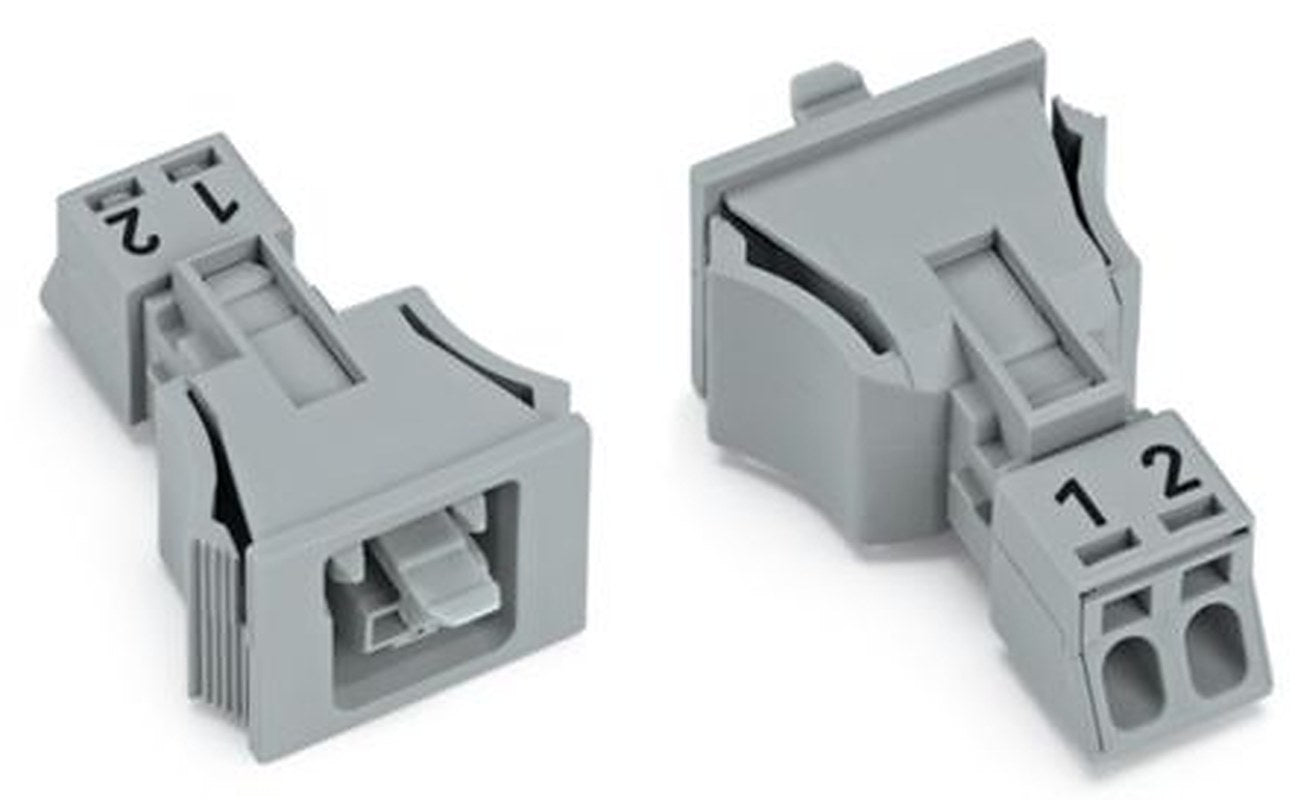 WAGO 890 Series Snap-in Connector Female Cage Clamp, 2-Pole, 16A, 2-Way, IP40
